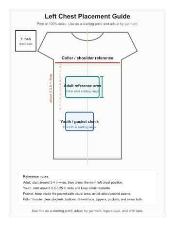 Preview of the left chest logo SVG alignment guide